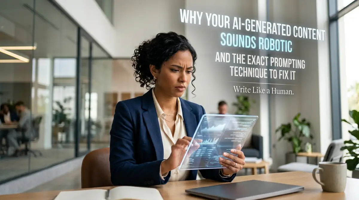 Why Your AI-Generated Content Sounds Robotic and the Exact Prompting Technique to Fix It